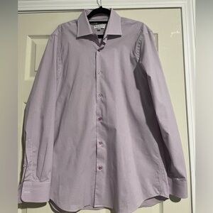 Modena purple striped button down shirt